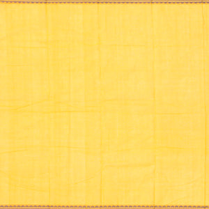 Yellow Handloom Kanchi Cotton Saree With Checks
