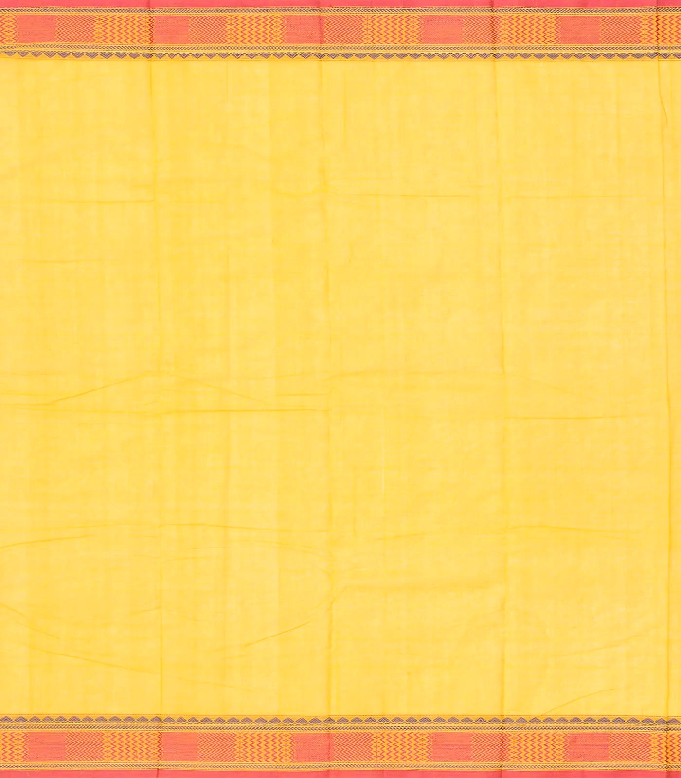 Yellow Handloom Kanchi Cotton Saree With Checks