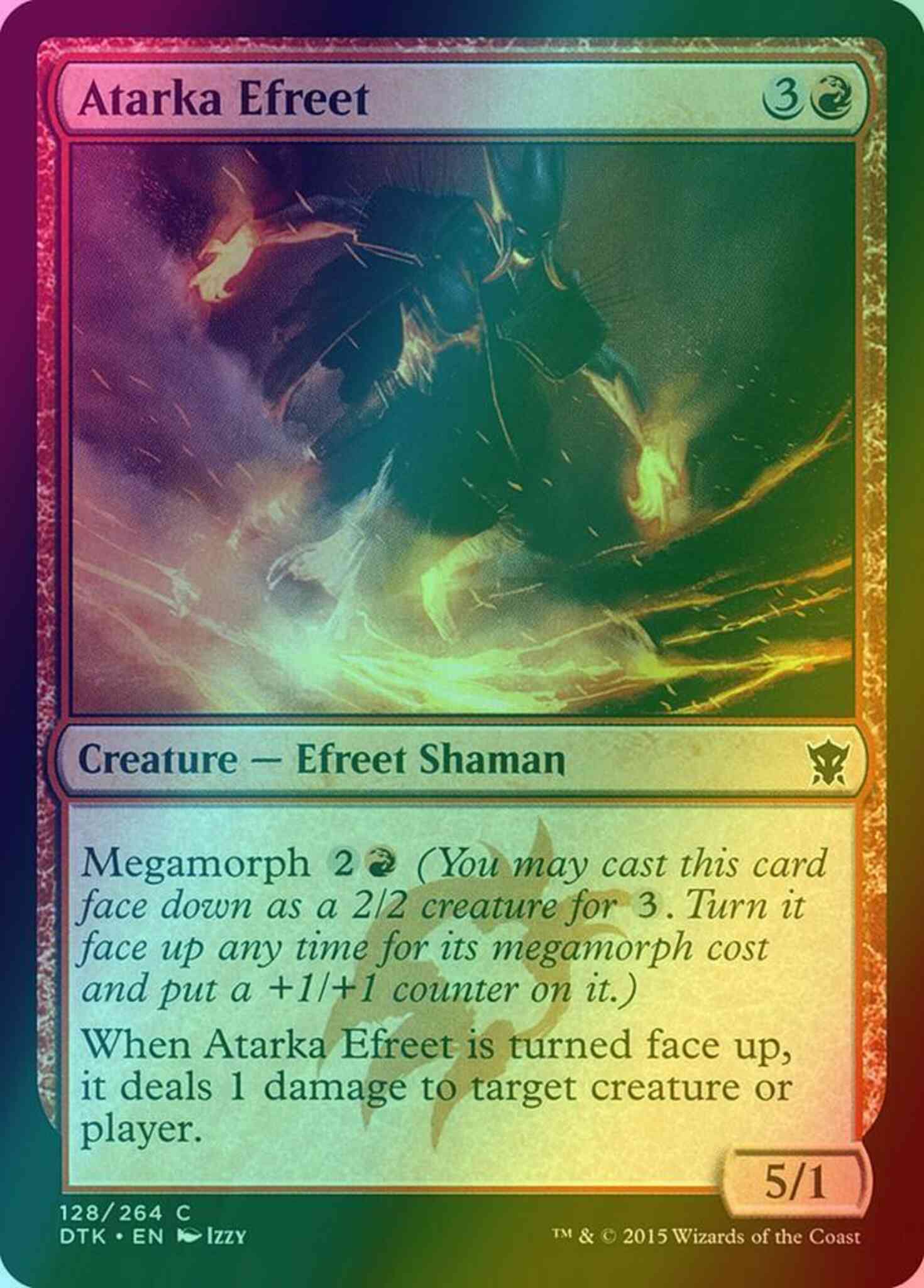 Atarka Efreet [128] [Dragons Of Tarkir] [Foil]