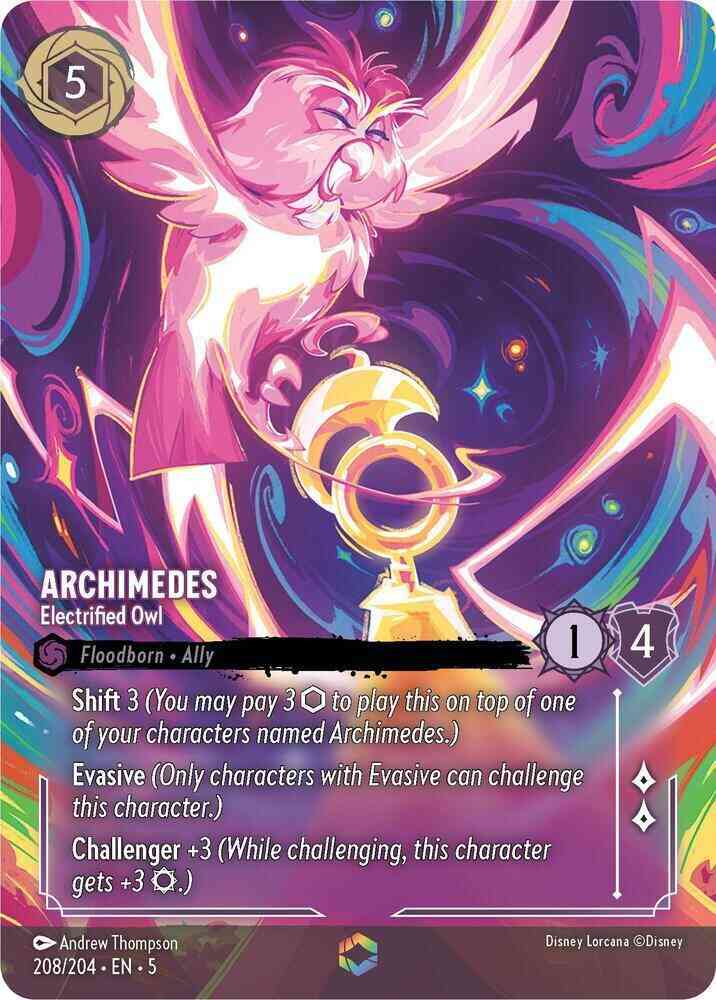 Archimedes - Electrified Owl (Enchanted) - 208/204 [Shimmering Skies] [Holofoil]