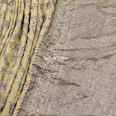 Light Olive Green Banarasi Khaddi Georgette Saree