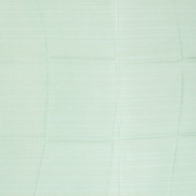 Turquoise Handwoven Linen Saree Printed With Floral Motifs