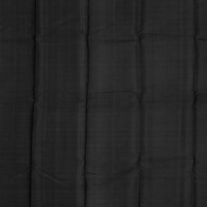 Black Handloom Kanchi Cotton Saree With Dotted Stripes