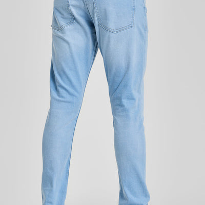 Light Blue Tapered Fit Jeans