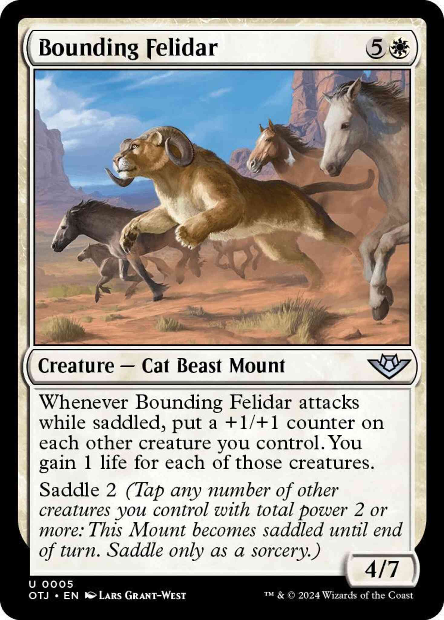 Bounding Felidar [5] [Outlaws of Thunder Junction] [Non-Foil]