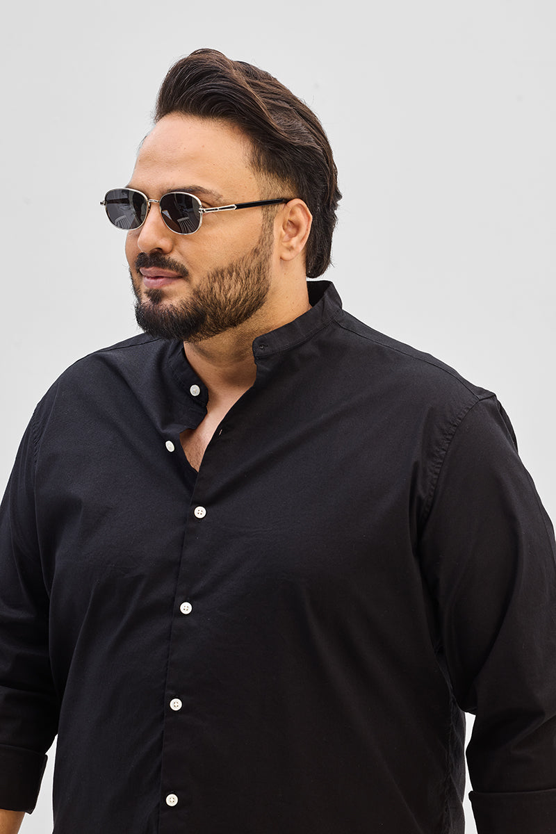 Black Mandarin Shirt