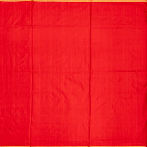 White Handloom Ikat Silk Saree With Contrast Red Border