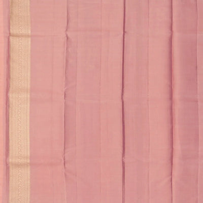 Bubblegum Pink Silk Saree With Zari Stripes & Buttas