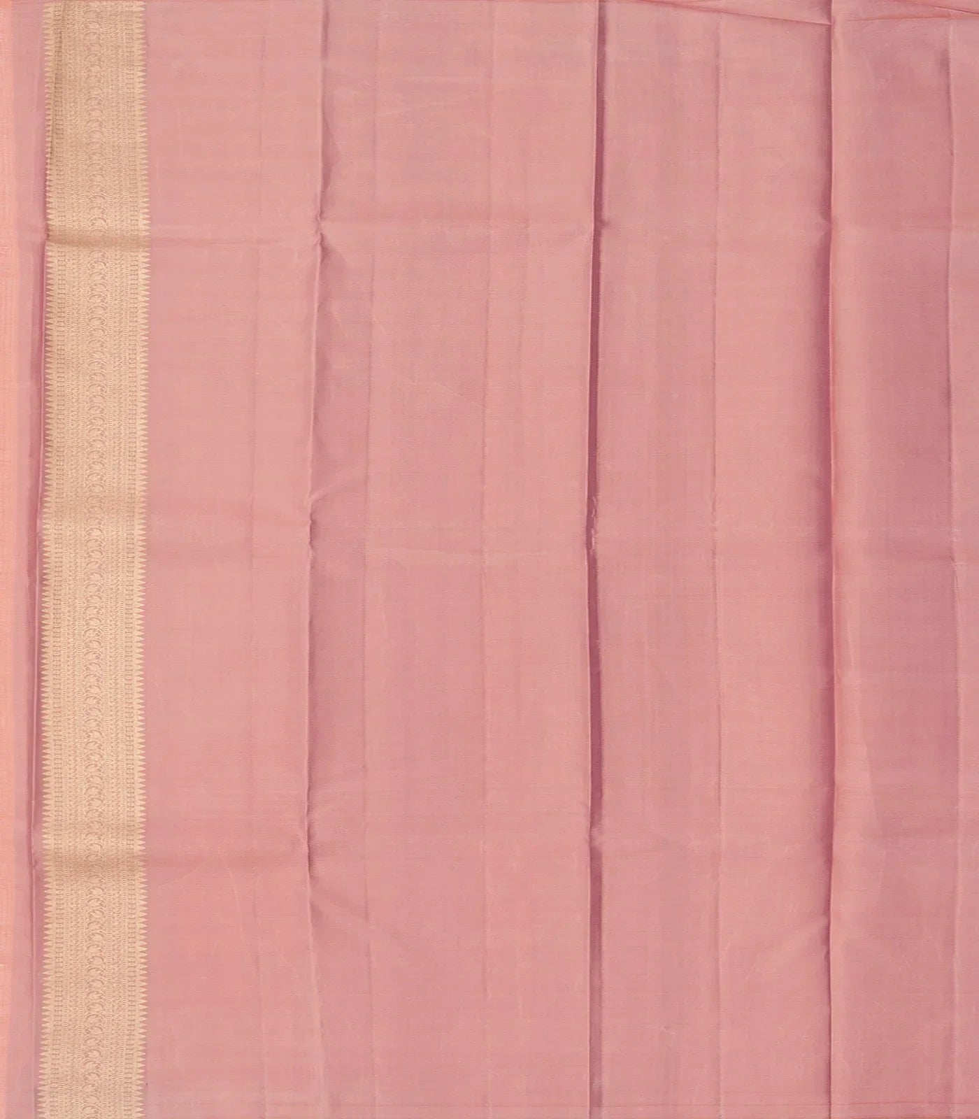 Bubblegum Pink Silk Saree With Zari Stripes & Buttas