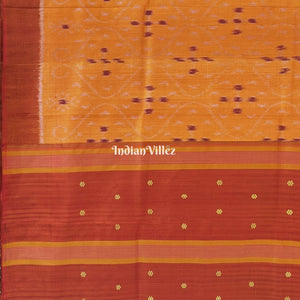 Golden & Deep Bronze Contemporary Gopalpur Tussar Silk Saree