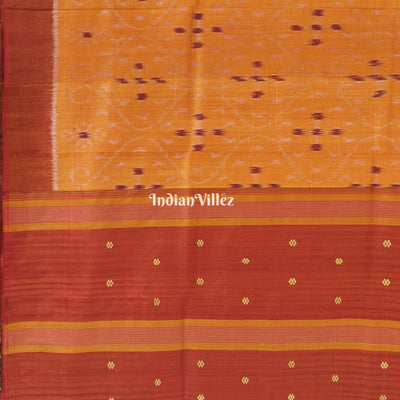 Golden & Deep Bronze Contemporary Gopalpur Tussar Silk Saree