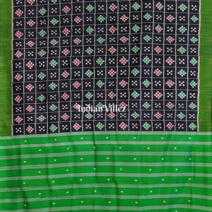 Black Green Contemporary Body Pasapali Silk Saree