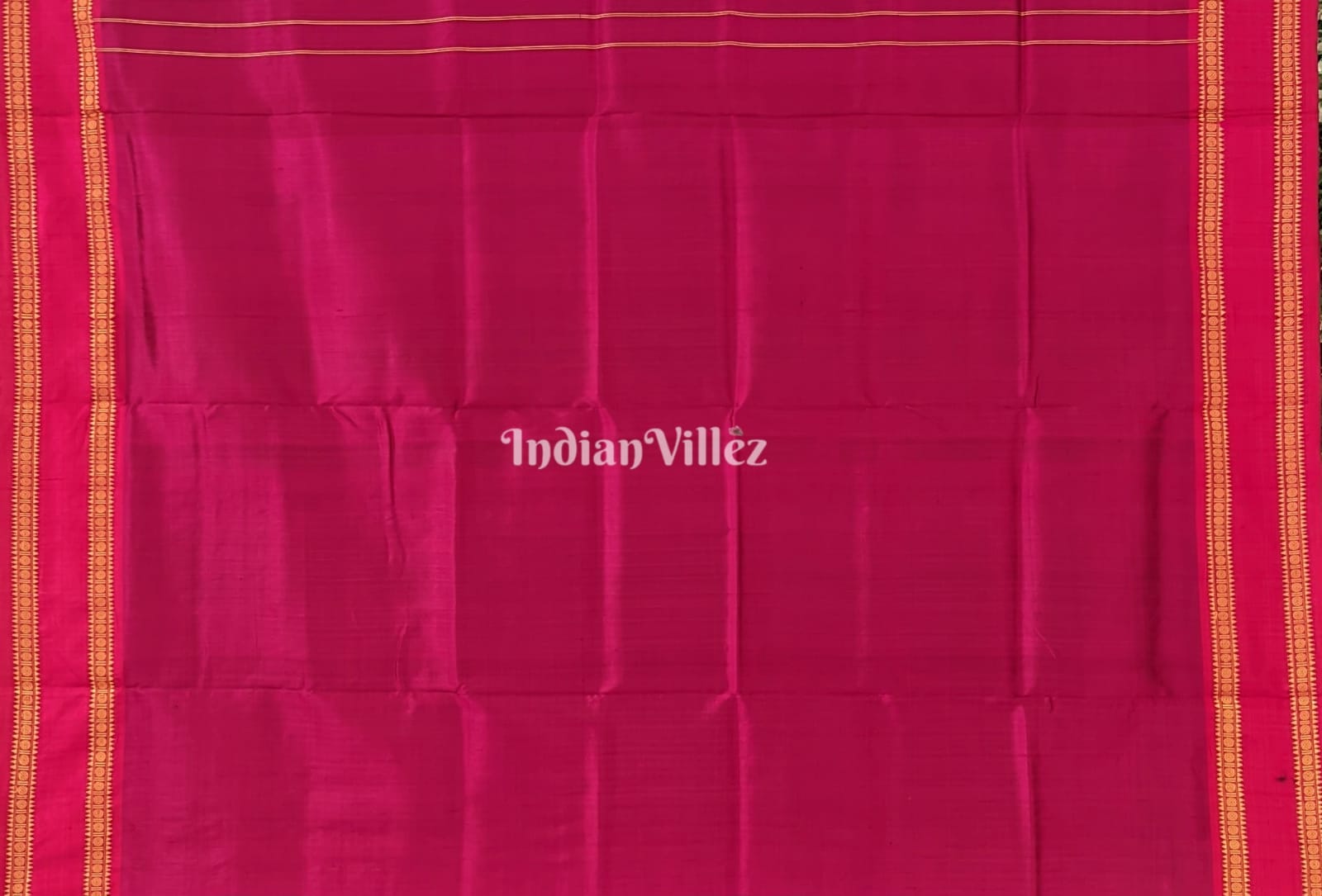 Blue Pasapali Border Lotus Design Khandua Silk Saree