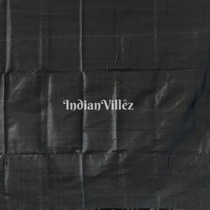 Black Red 8 Kothi Contemporary Silk Saree