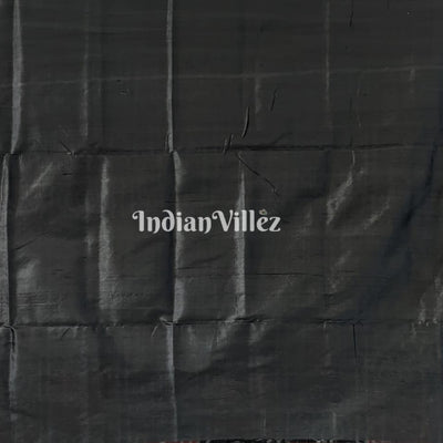 Black Red 8 Kothi Contemporary Silk Saree