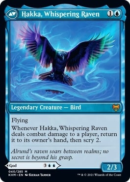 Alrund, God of the Cosmos // Hakka, Whispering Raven [40] [Kaldheim] [Non-Foil]