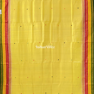 Yellow Kathiphera Odisha Ikat Khandua Silk Saree