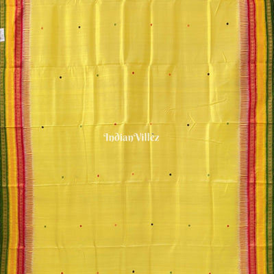 Yellow Kathiphera Odisha Ikat Khandua Silk Saree