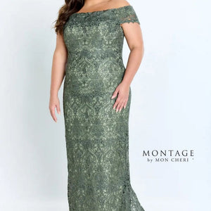 Montage 220947 Long Ruffle Top Formal Evening Dress