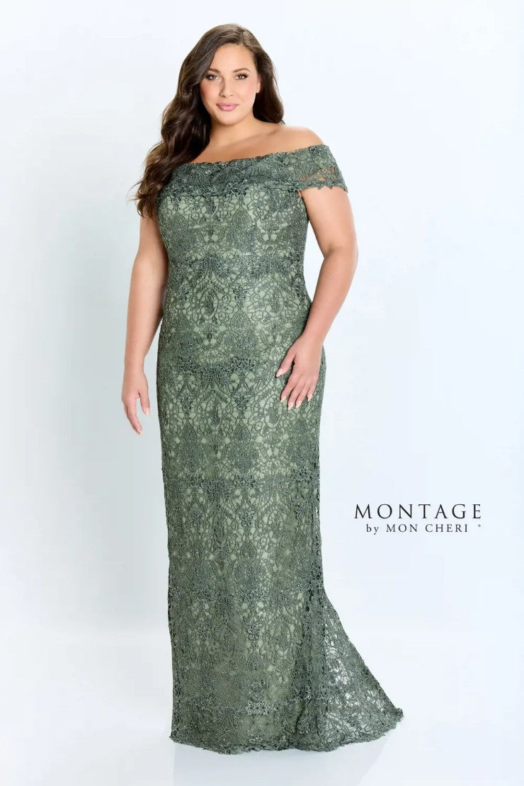Montage 220947 Long Ruffle Top Formal Evening Dress