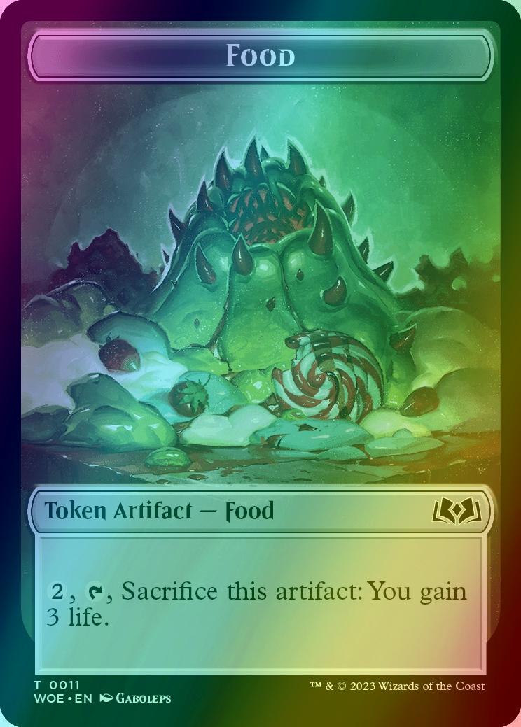 Beast Token (08) // Food Token (11) [Wilds of Eldraine: Tokens] [Foil]