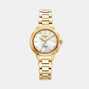 Allegra Women Quartz White Mother Of Pearl Dial Analog Stainless Steel Watch 977847 48 20 20
