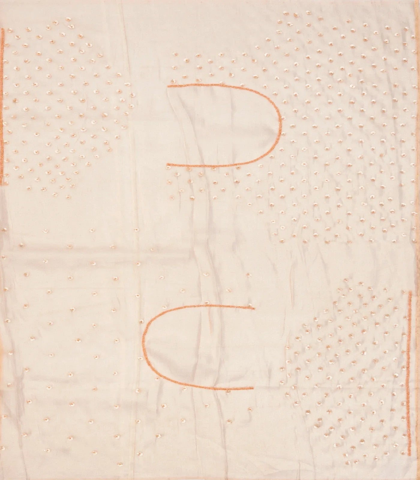 Light Peach Woven Organza Saree With Sequin Embroidery