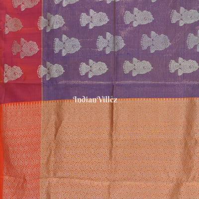 Golden Purple South Handloom Venkatagiri Silk Saree