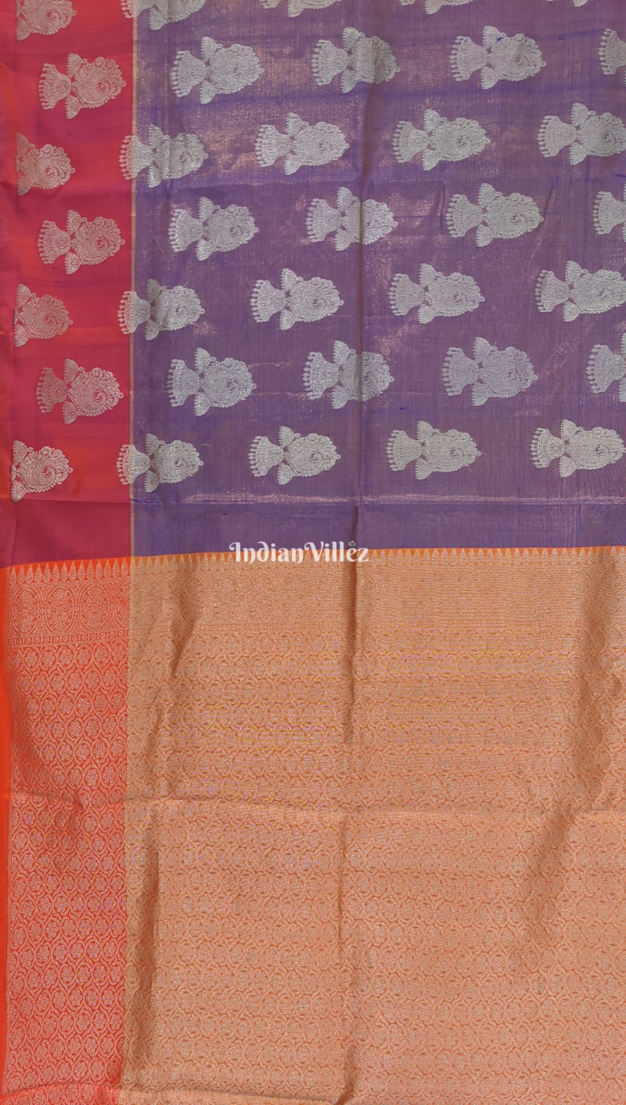 Golden Purple South Handloom Venkatagiri Silk Saree