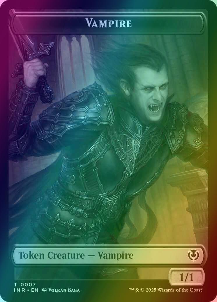 Blood Token (21) // Vampire Token (07) [Innistrad Remastered: Tokens] [Foil]