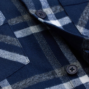 Navy Checks Relaxed Fit Overshirt