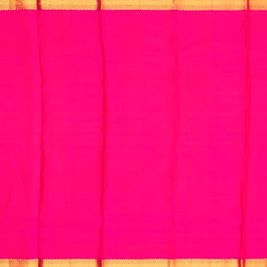 Hot Pink Handloom Kanchipuram Silk Saree With Vanasingaram Motifs