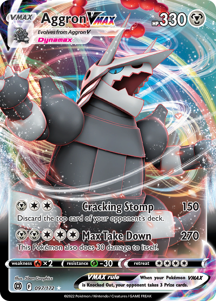 Aggron VMAX - 097/172 - Rare Holo VMAX