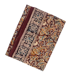 Maroon Woven Kalamkari Cotton Saree With Printed Mango Motifs