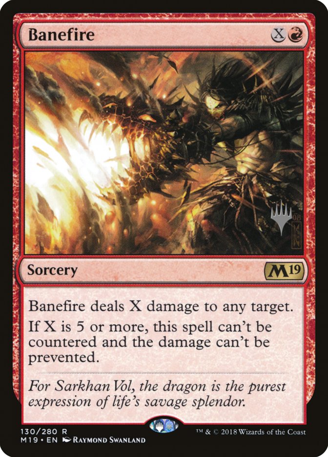 Banefire [130p] [Promo Pack] [Core Set 2019 Promos] [Foil]