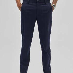 Navy Slim Fit Trousers
