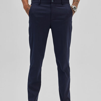 Navy Slim Fit Trousers