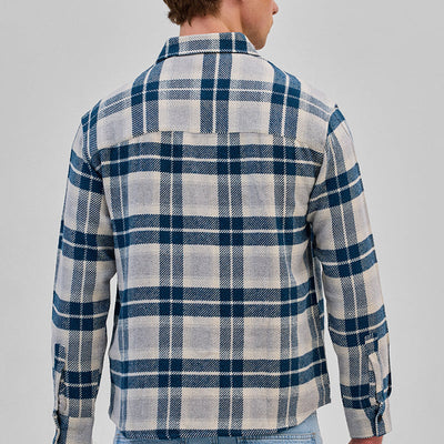 Blue Flannel Checks Overshirt