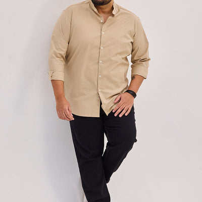 Beige Mandarin Shirt