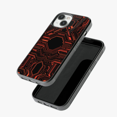 Abstract Futuristic Pattern Glass Case