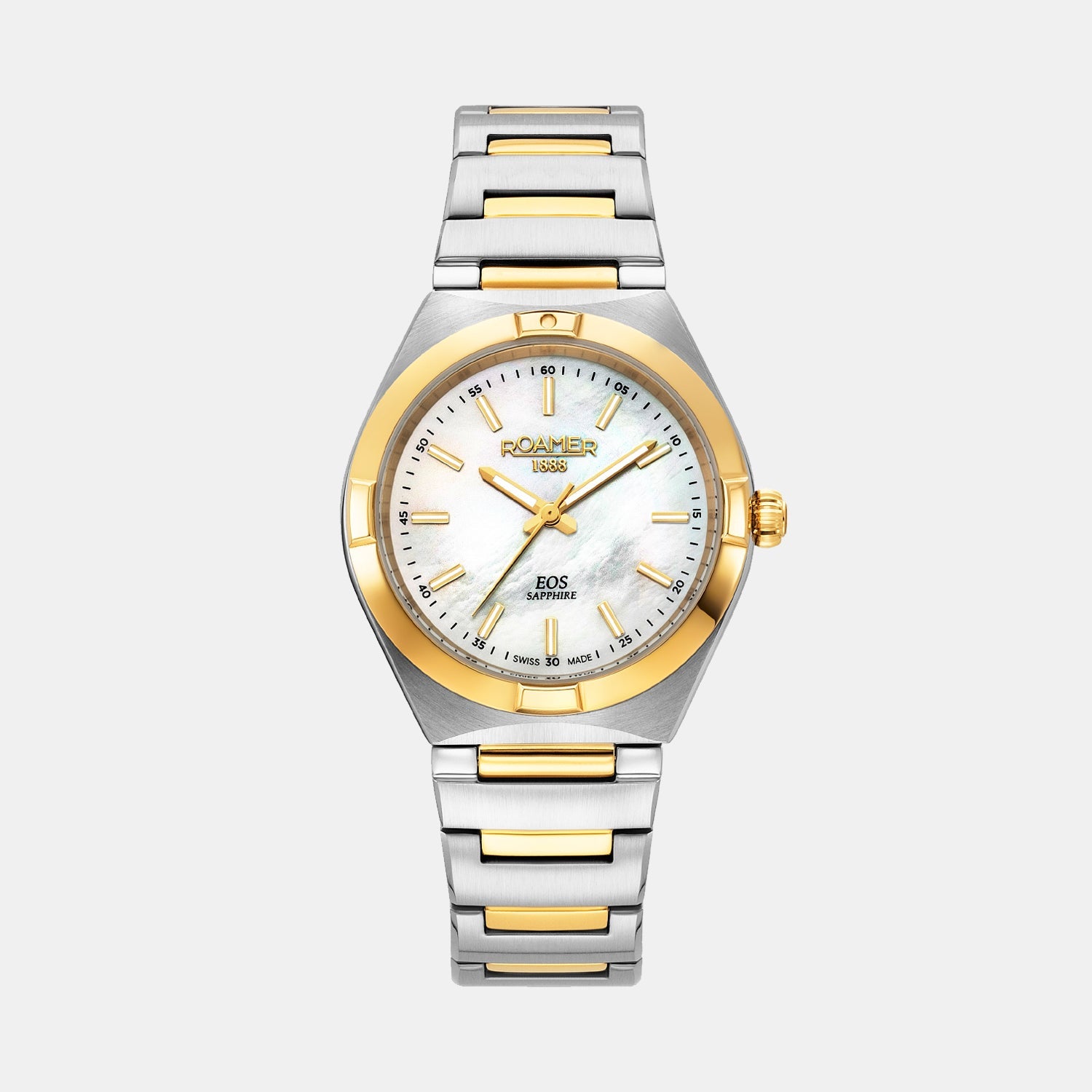 Eos Classic Women Quartz White Mother Of Pearl Dial Analog Stainless Steel Watch 982847 47 20 20