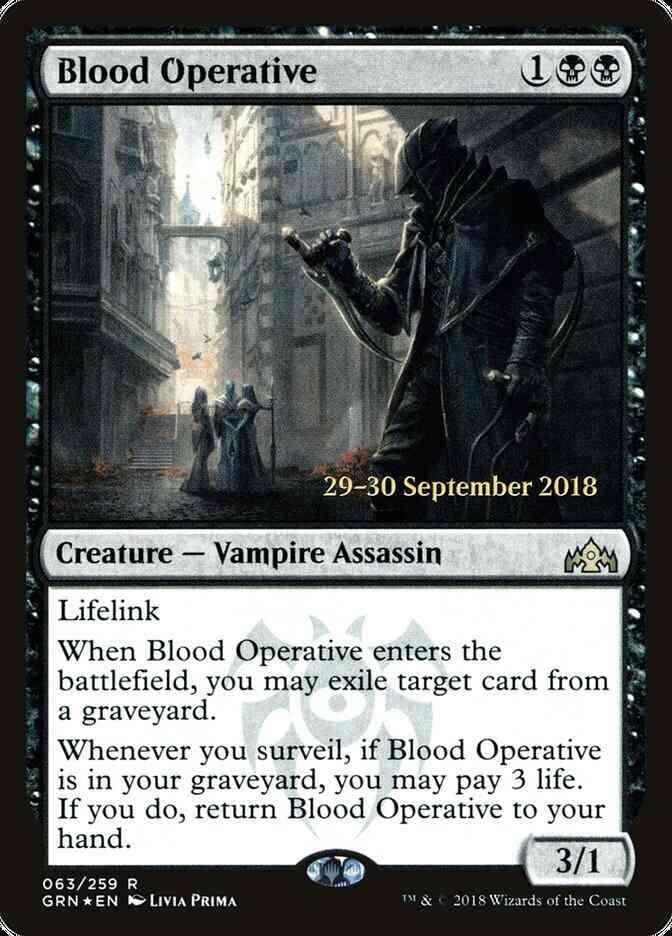 Blood Operative [63s] [Guilds of Ravnica Promos] [Foil]