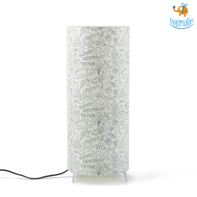 Happy Birthday Cylindrical Lamp
