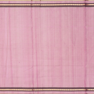 Lilac Handloom Silk Cotton Saree With Zari Checks