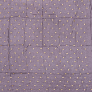 Lavender Woven Tissue Saree With Floral Print & Embroidery