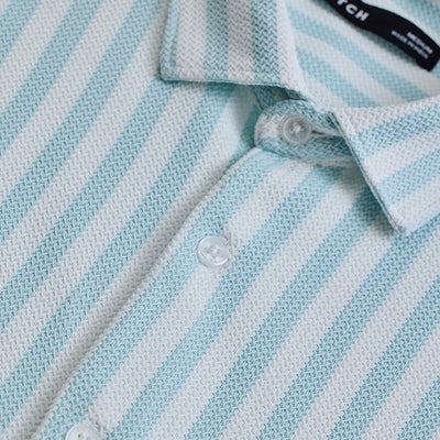 Light Blue Stripes Slim Fit Shirt