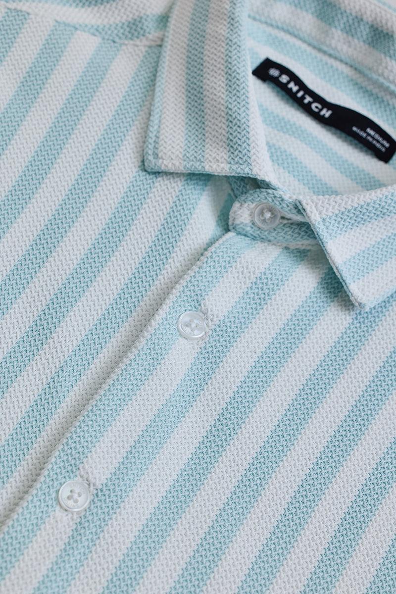 Light Blue Stripes Slim Fit Shirt