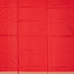 Red Banarasi Silk Saree With Floral Buttas