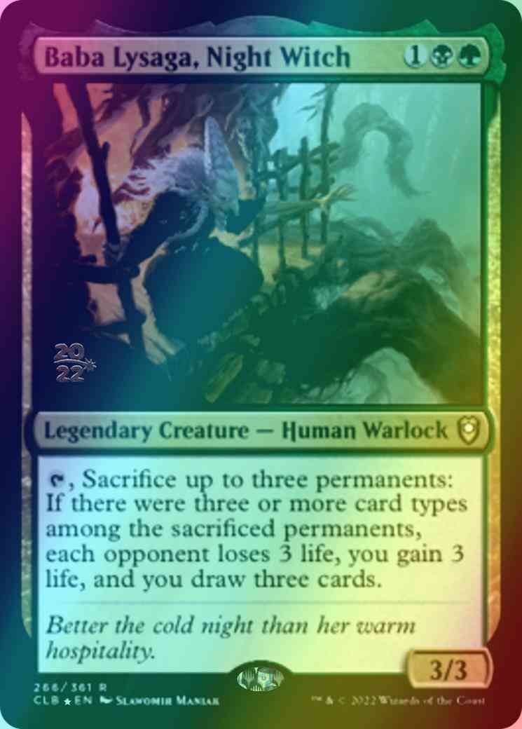 Baba Lysaga, Night Witch [266s] [Prerelease] [Commander Legends: Battle for Baldur's Gate: Promos] [Foil]