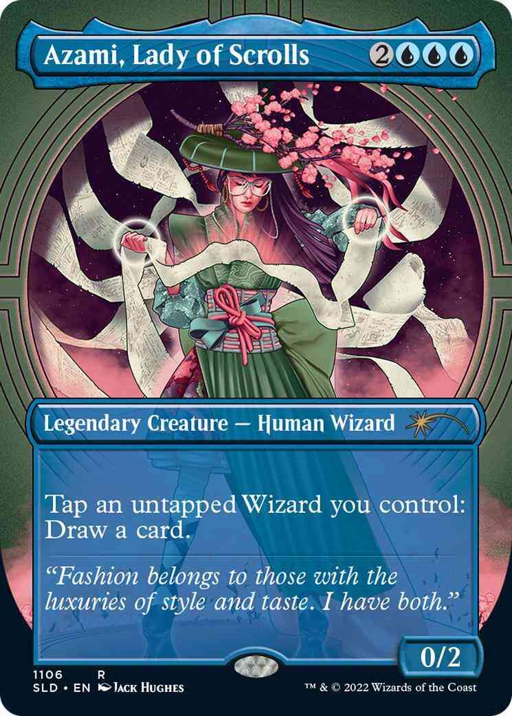 Azami, Lady of Scrolls [1106] [Borderless] [If Looks Could Kill] [Secret Lair Drop] [Non-Foil]